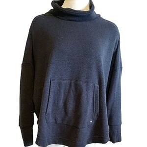 Prana Poncho Charcoal Gray S Womens Cozy Up Athleisure Cardiff Fleece Pullover